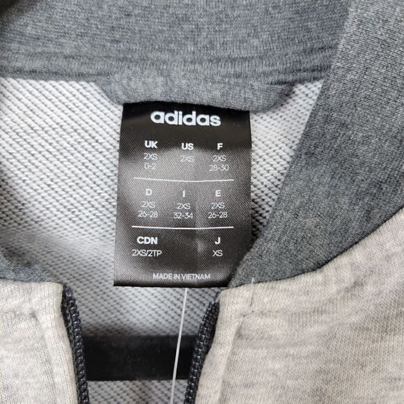 NWT Adidas Essentials Seasonal Bomber Jacket. Gray 2XS#026 - Picture 13 of 16
